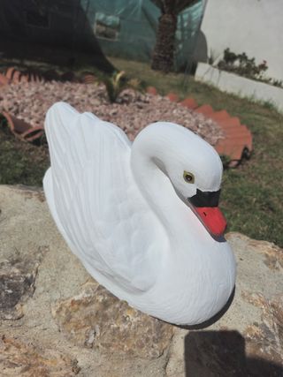 Cisne blanco de jardín - Figura decorativa