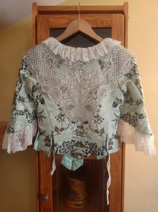 Vestido Fallera: Verde & Plata