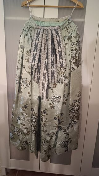 Vestido Fallera: Verde & Plata