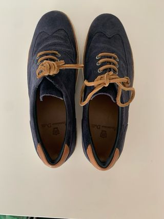 Zapatos Massimo Dutti ante azul marino