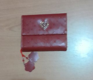 Monedero rojo - cartera corazón