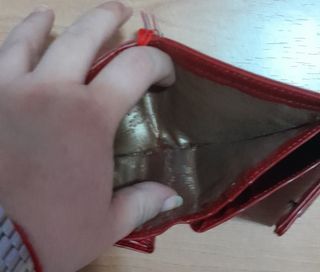 Monedero rojo - cartera corazón