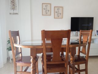Mesa comedor 6 sillas - Madera cristal