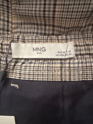 Pantalón cuadros Mango - Beige/Marrón