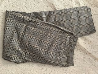 Pantalón cuadros Mango - Beige/Marrón