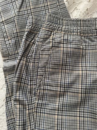 Pantalón cuadros Mango - Beige/Marrón