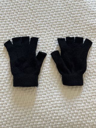 Guantes negros sin dedos unisex