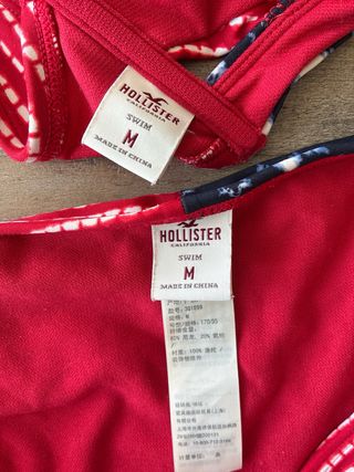 Bikini Hollister M - Rojo y Azul