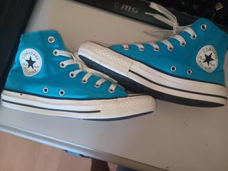 Converse turquesa altas