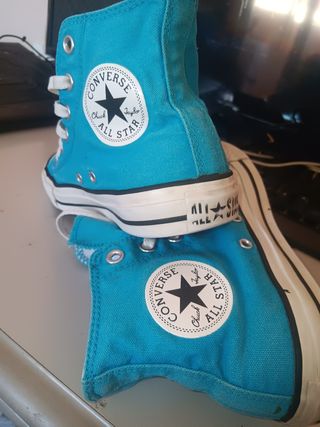 Converse turquesa altas