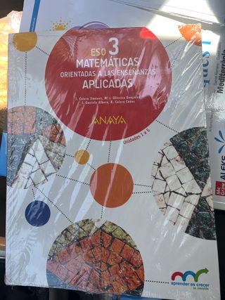 Libro: Matemáticas aplicadas 3º ESO
Editorial Anay