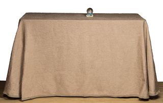 Falda camilla cuadrada chenilla beige Otoño/Invier