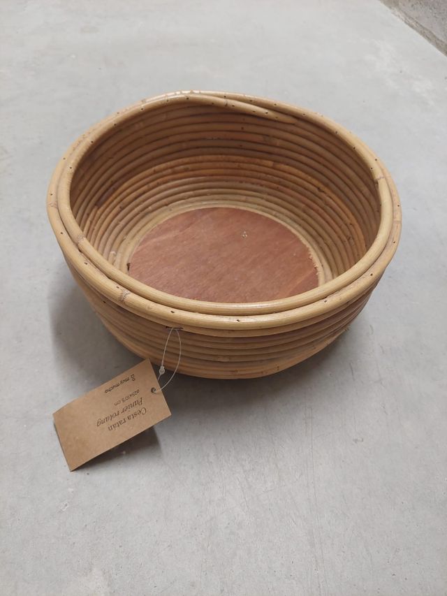 Cesta rattan redonda