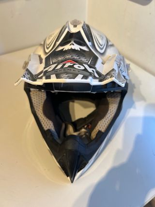 Casco Airoh motocross blanco talla M