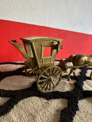Carruaje bronce caballo