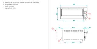Horno pizzero capacidad para 1 pizza x ø 350 mm