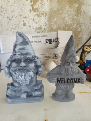 2 Gnomos Jardín - Gris piedra