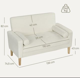 Sofá beige 2 plazas