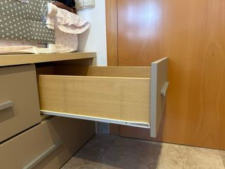 Cama nido madera - beige con 6 cajones. 