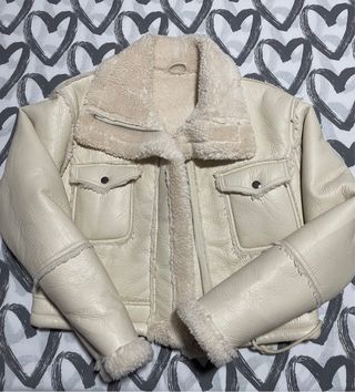 Abrigo borreguillo beige talla S