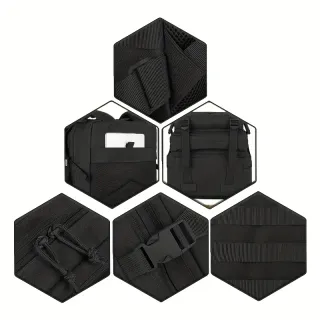 Mochila táctica negra impermeable