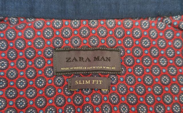 Camisa Zara hombre roja - M