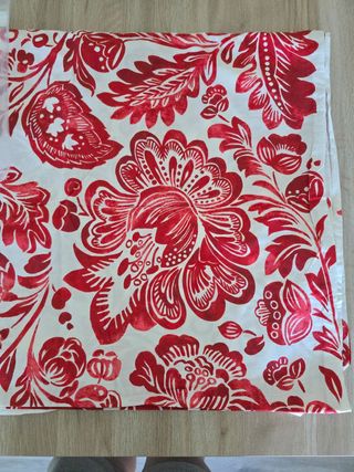 Funda nórdica roja y blanca cama 90