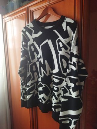 Jersey Bershka - Blanco y Negro