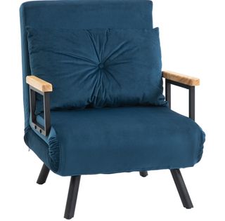 Sofa cama individual azul marino