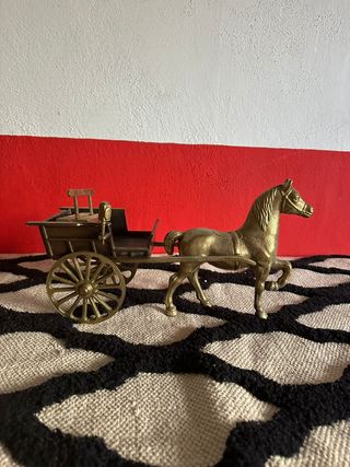 Carreta caballo bronce - Decoración