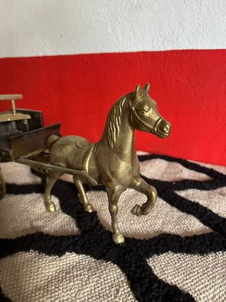 Carreta caballo bronce - Decoración