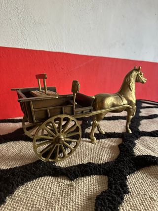 Carreta caballo bronce - Decoración