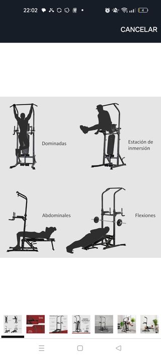 Torre multifuncional musculación Homecom