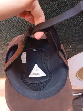 Casco hípica marron