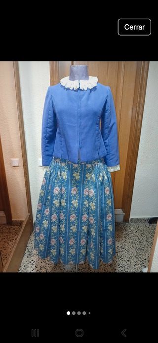 Traje huertana niña 12 años - azul