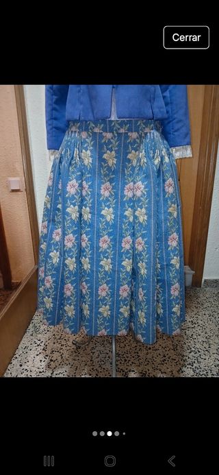 Traje huertana niña 12 años - azul
