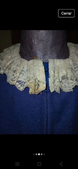 Traje huertana niña 12 años - azul