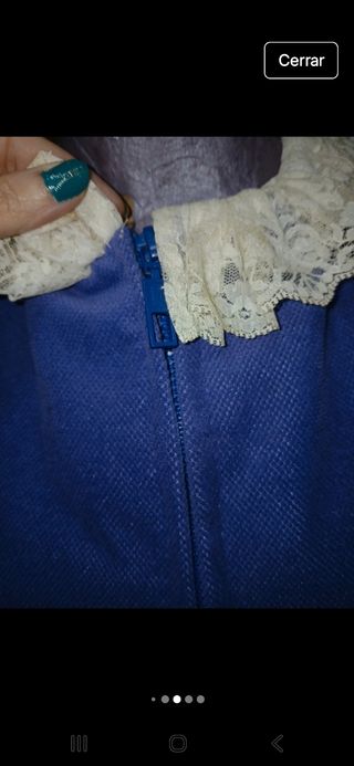 Traje huertana niña 12 años - azul