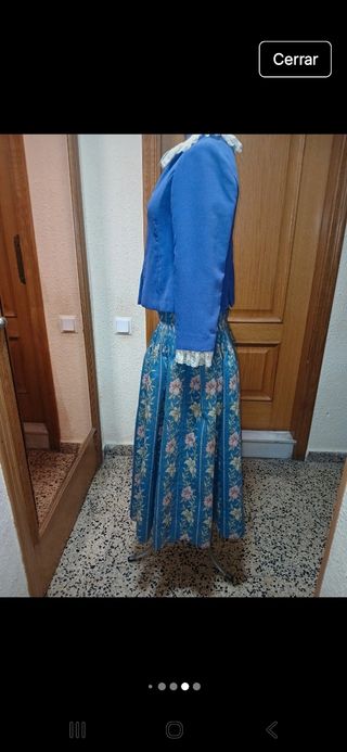 Traje huertana niña 12 años - azul