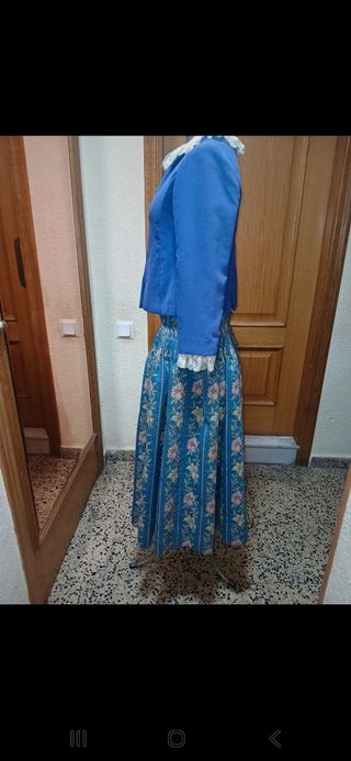 Traje huertana niña 12 años - azul