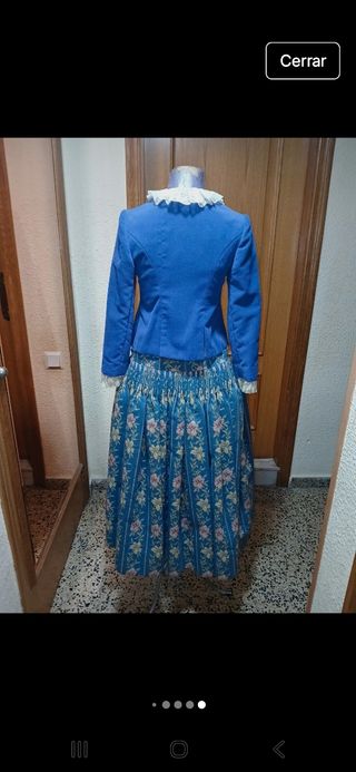 Traje huertana niña 12 años - azul