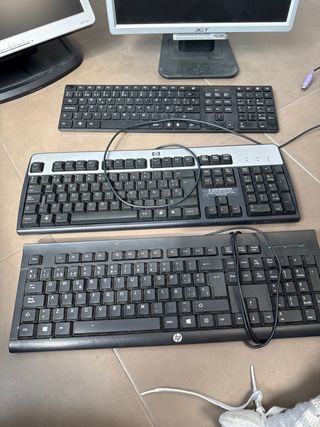3 tastiere HP - Nero e argento