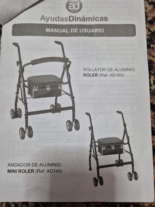 Andador con ruedas y asiento
