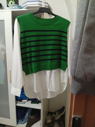 Jersey rayas verdes y blancas