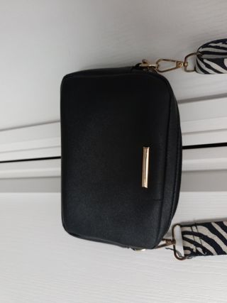 Bolso bandolera negro - cebra