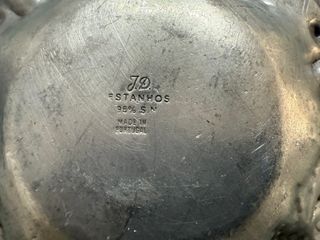 Cenicero de peltre vintage