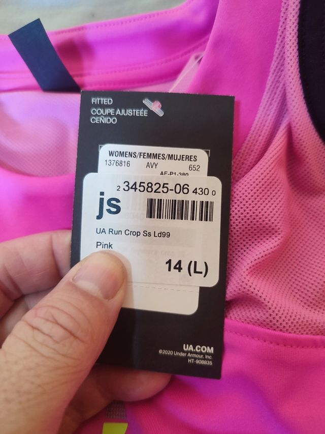 Top deportivo mujer under armour rosa