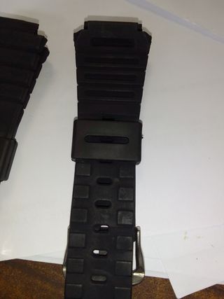  2 Correas reloj goma negra
