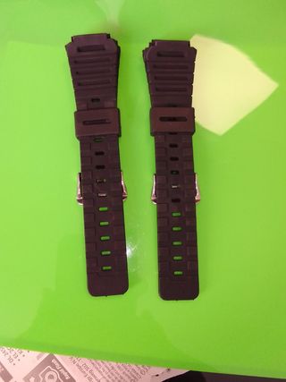  2 Correas reloj goma negra