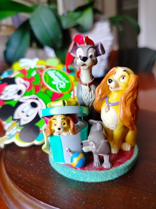 Ornamento La Dama y el Vagabundo Disney 2010 RARO